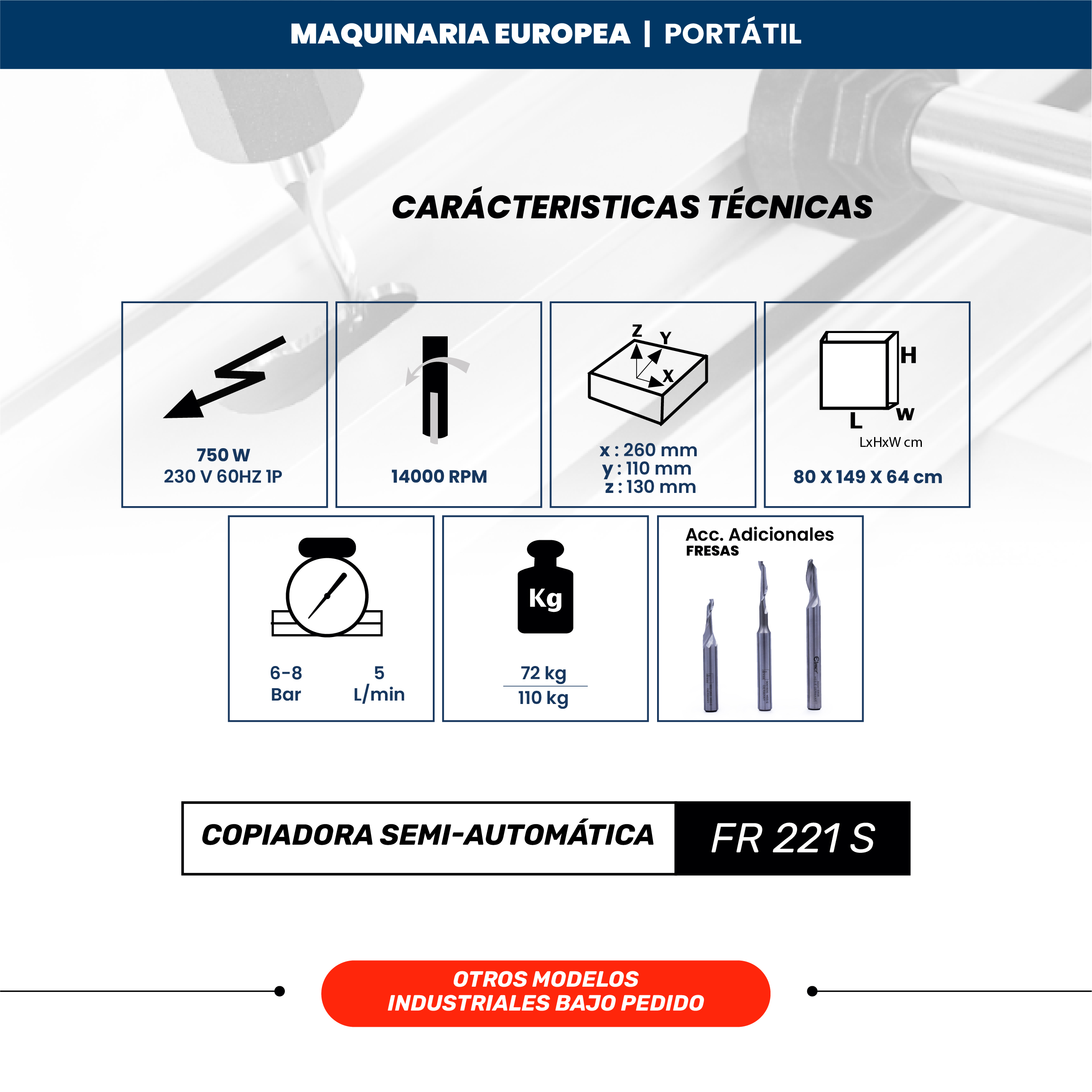 COPIADORA SEMI-AUTOMÁTICA 𝗙𝗥 𝟮𝟮𝟭 𝗦 - Imagen 2