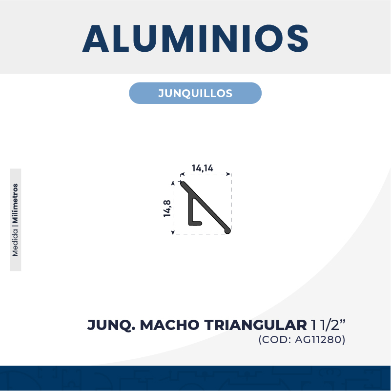 JUNQUILLO MACHO TRIANGULAR 𝟭 𝟭/𝟮"