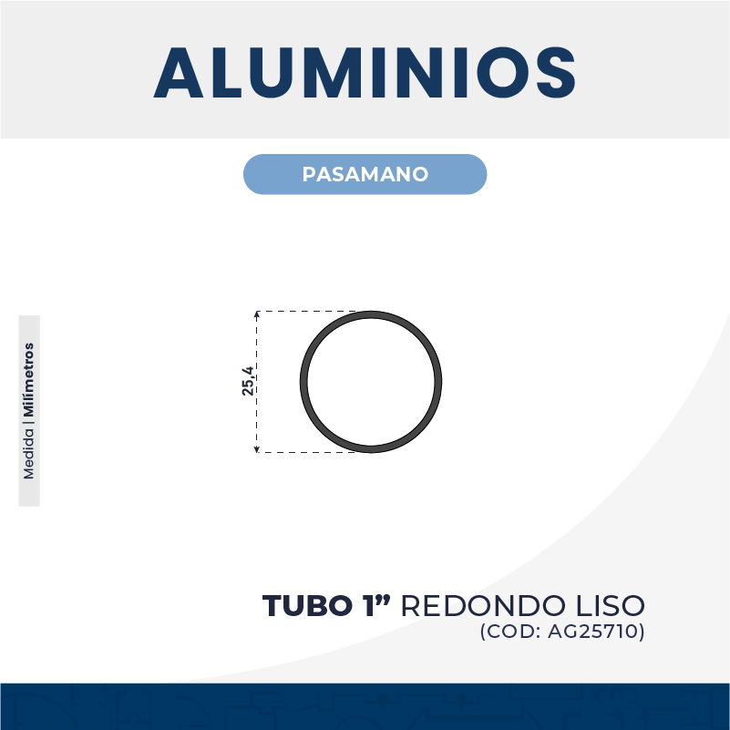 TUBO REDONDO 𝟭" (LISO)