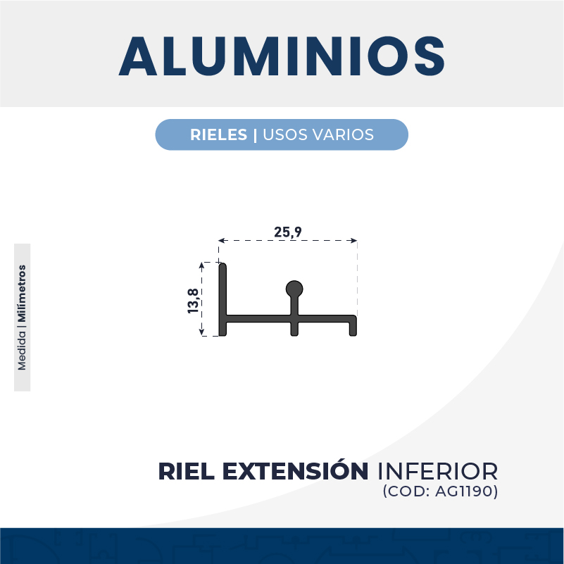 RIEL EXTENSIÓN INFERIOR