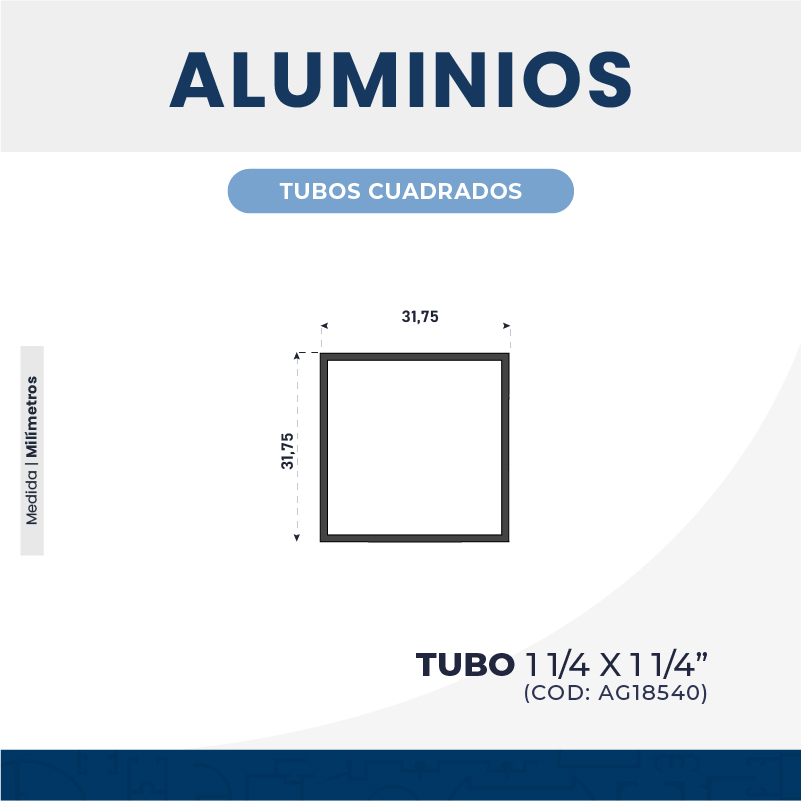 TUBO 𝟭 𝟭/𝟰 𝗫 𝟭 𝟭/𝟰"